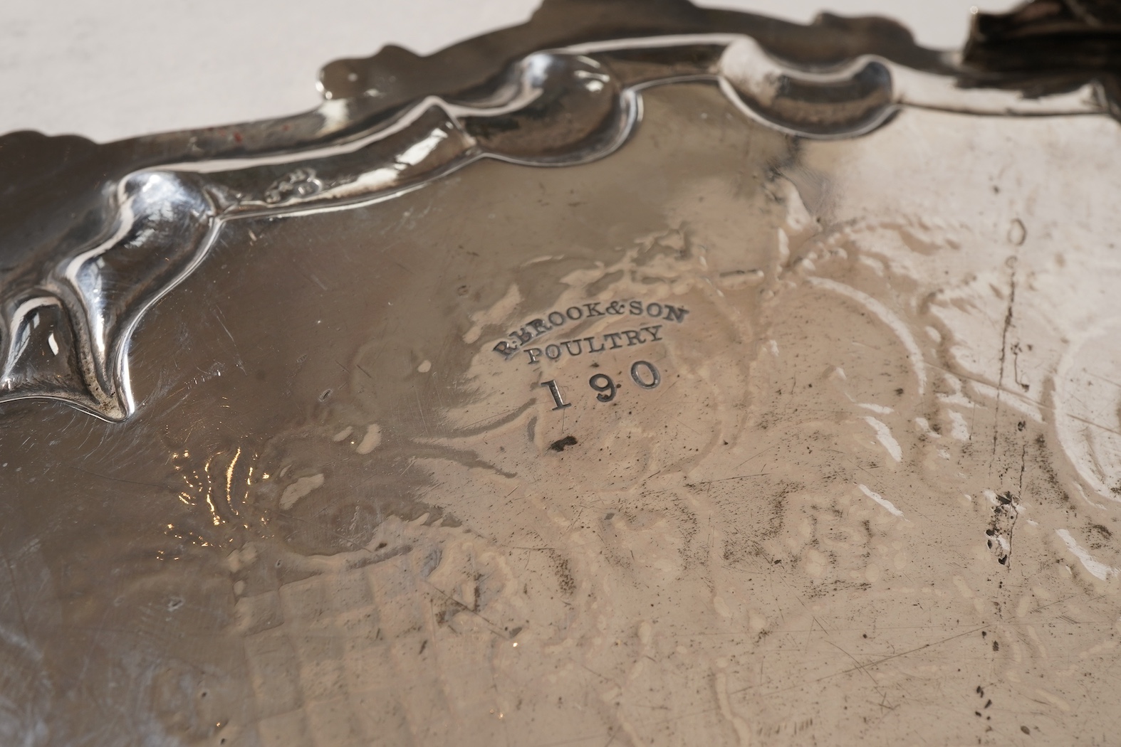 A Victorian silver salver by Edward & John Barnard